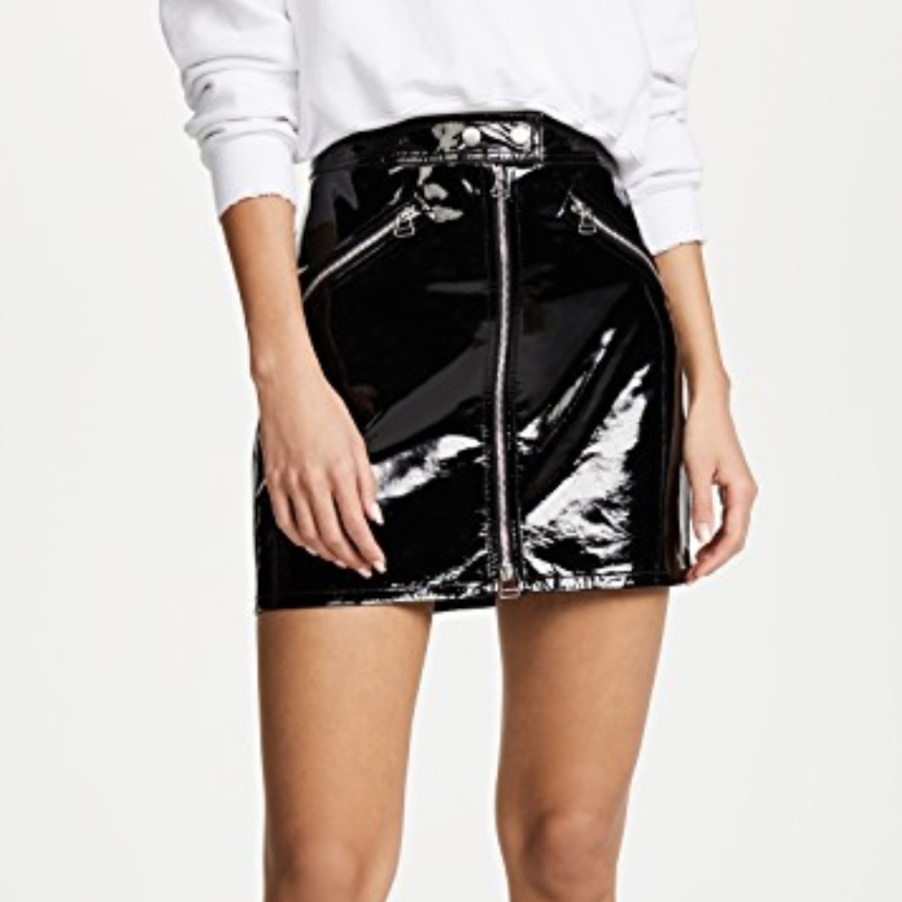 RAG & BONE LEATHER MINI SKIRT SIZE 28